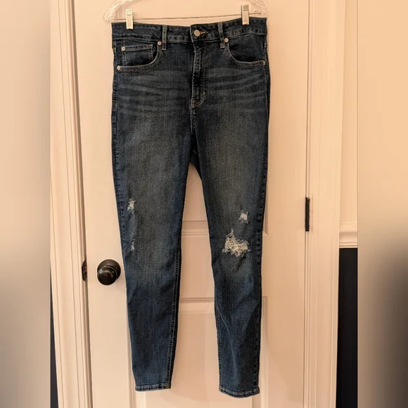 Gap Sky High Universal Legging Jeans High Rise Distressed Size 12/31R - Picture 2 of 7